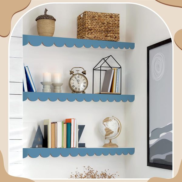 Threehoney Unfinished Wood Scalloped Moulding Trim DIY-2