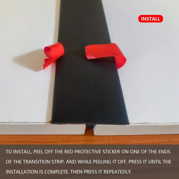 T-Molding DAILISEN PVC Floor Transition Gray 118in-4
