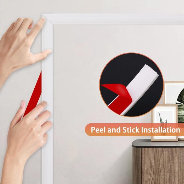 QDYMXUN TPE Self Adhesive Wall Molding Trim White-2