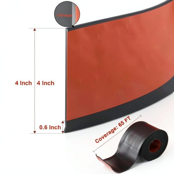 Storystore Black Vinyl Trim Self Adhesive Wall Gap Cover-1