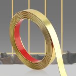 QDYMXUN Glossy Gold PVC Wall Molding Trim Self Adhesive-0