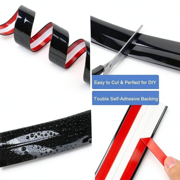EYAYEN Adjustable PVC Corner Guard Black L‑Shape-2