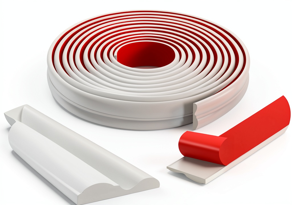 Peel and stick wall molding applied in a modern living room