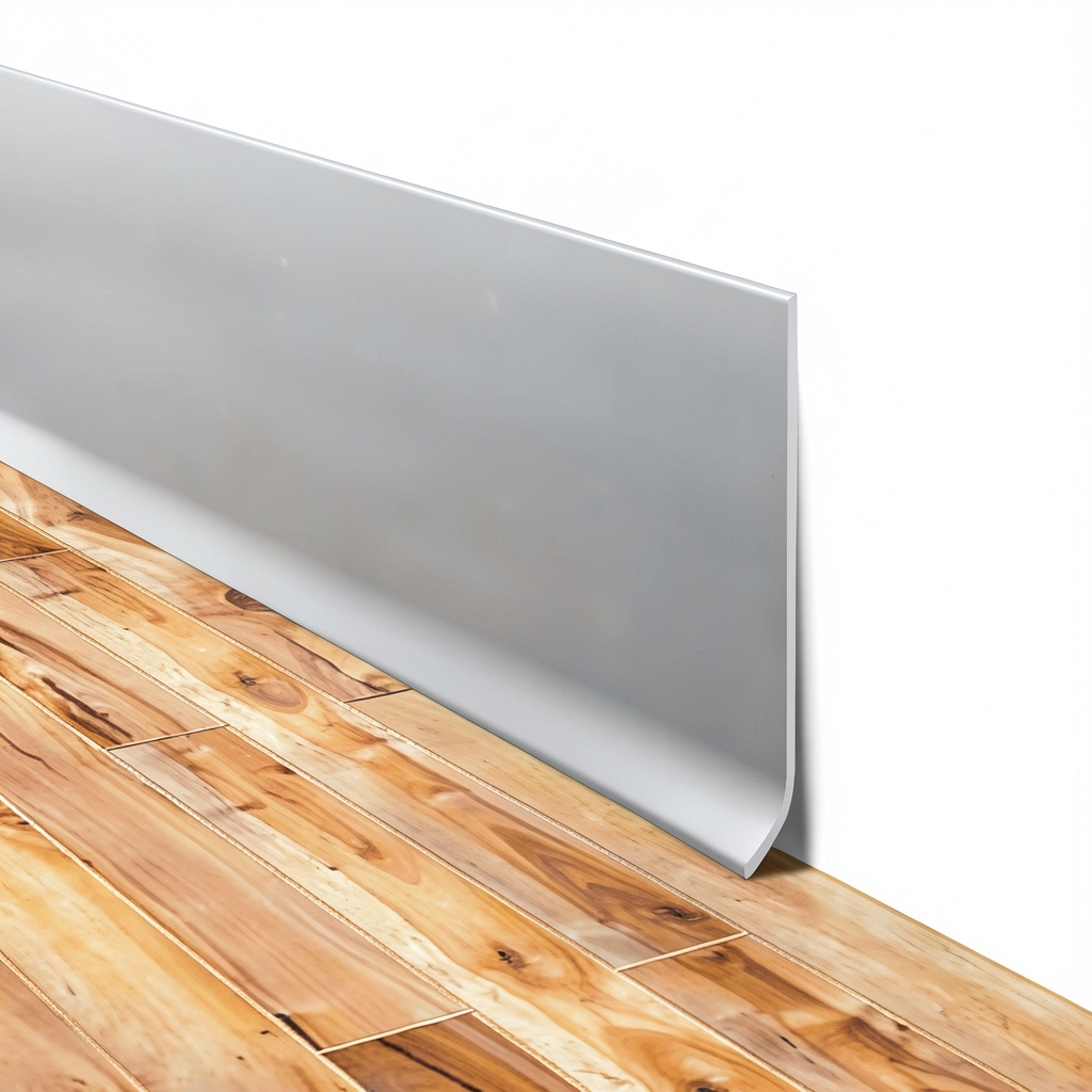 LSGCQ baseboard trim applied to a tiled wall