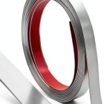 Lunghaa PVC Wall Trim Brushed Silver 16ft Strip for Home-0