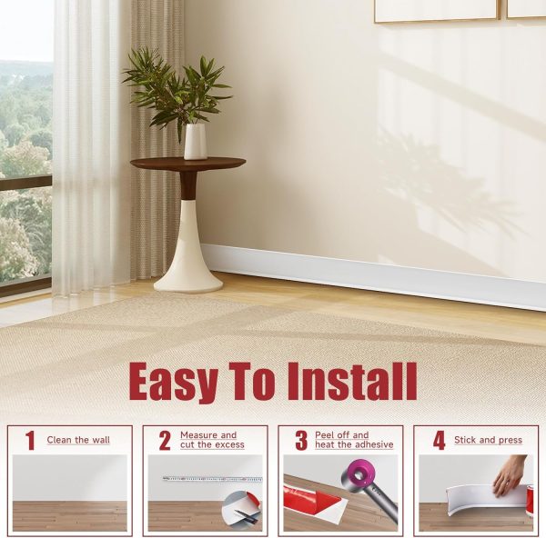 Peel and Stick Wall Molding YIYAO Rubber 4in-3
