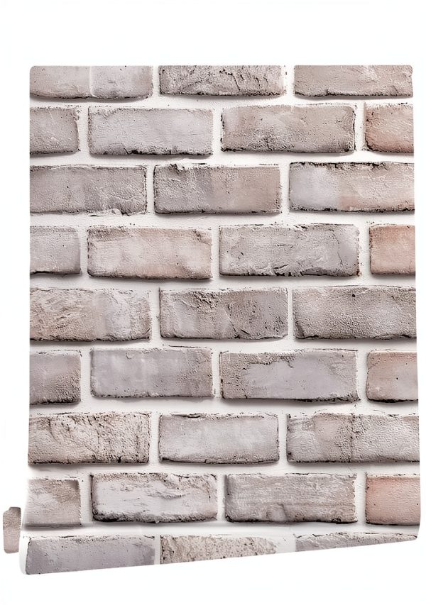 Cohoo Home White Brick Peel Stick Wallpaper PVC-0