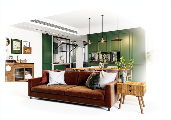 Dimoon Dark Green Vinyl Self‑Adhesive Wallpaper 17.7x118 inches-6