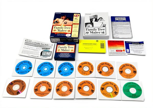 Family Tree Maker 7 by Broderbund Software 12 CD Set Organized-0