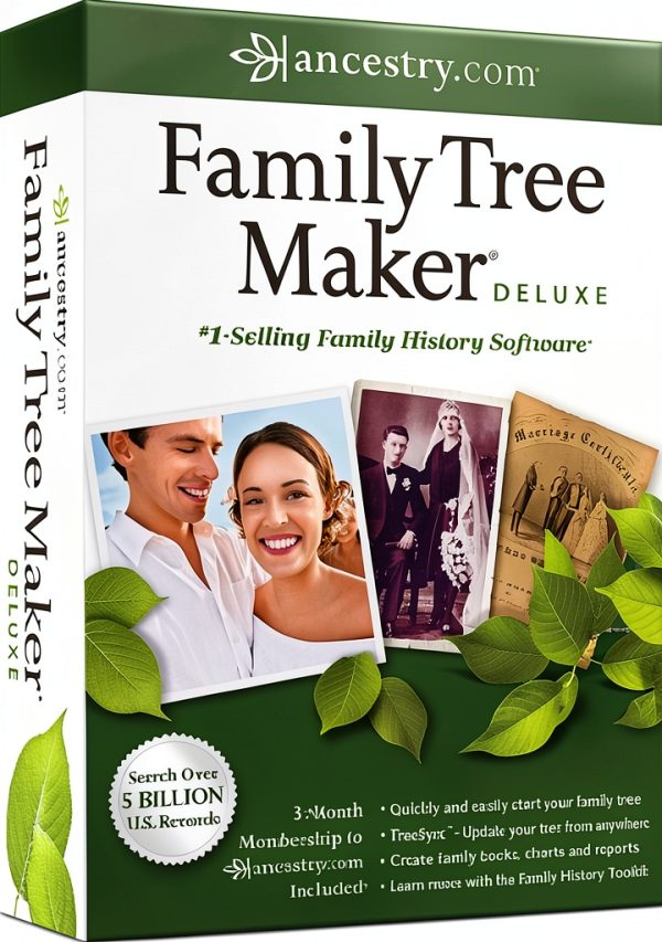 Family Tree Maker Deluxe Software by Nova - Advanced Charts & Media-0